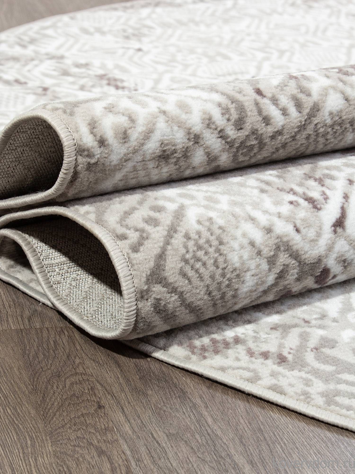 Ковер SILVER-A F392 GRAY Овал