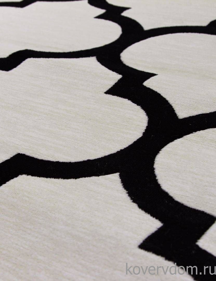 Ковер MEGA CARVING WK d422 CREAM-D.NAVY Овал