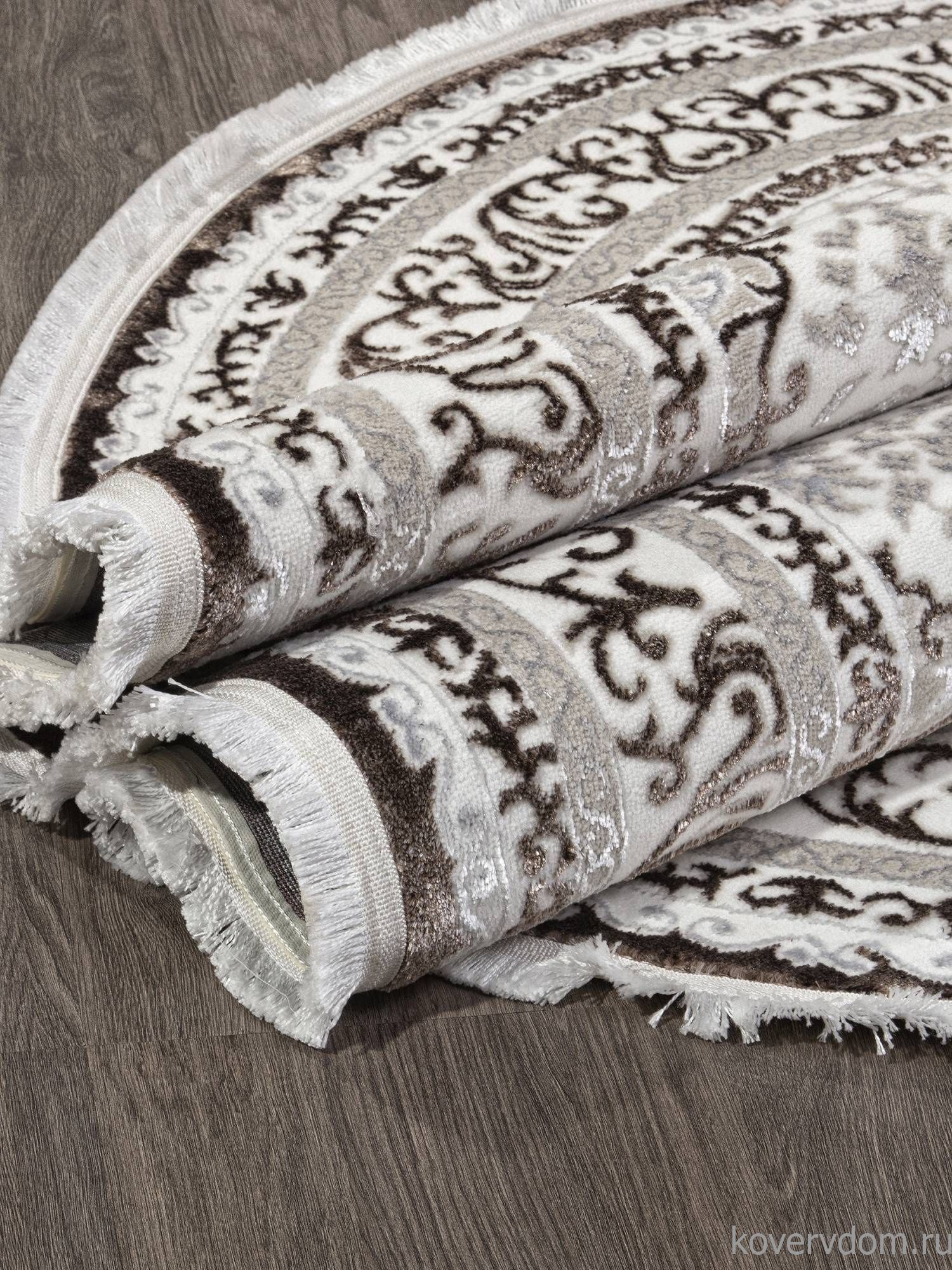 Ковер ALFANI Q011A BROWN FDY/CREAM SHRINK Овал