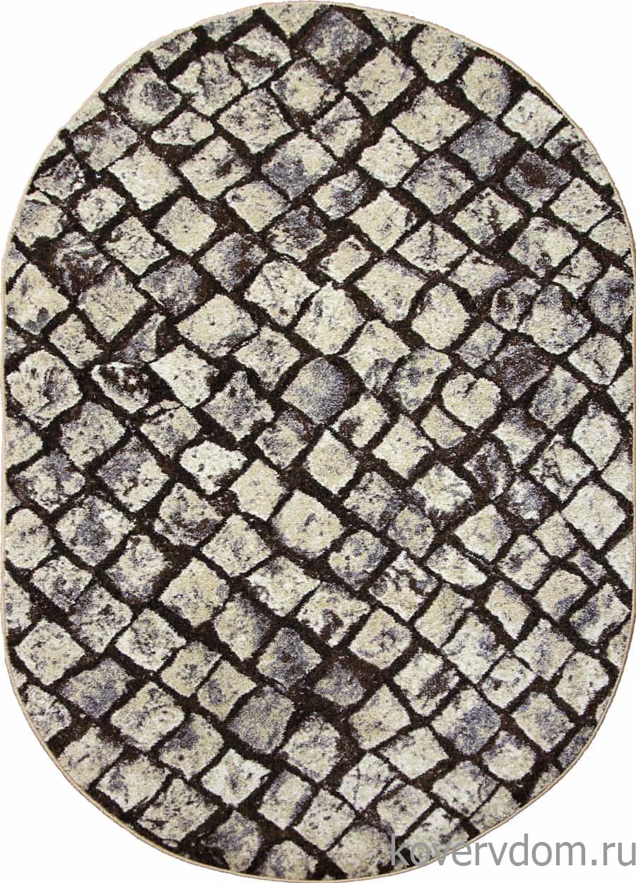 Ковер SUNRISE 2 D455 GRAY-BEIGE Овал