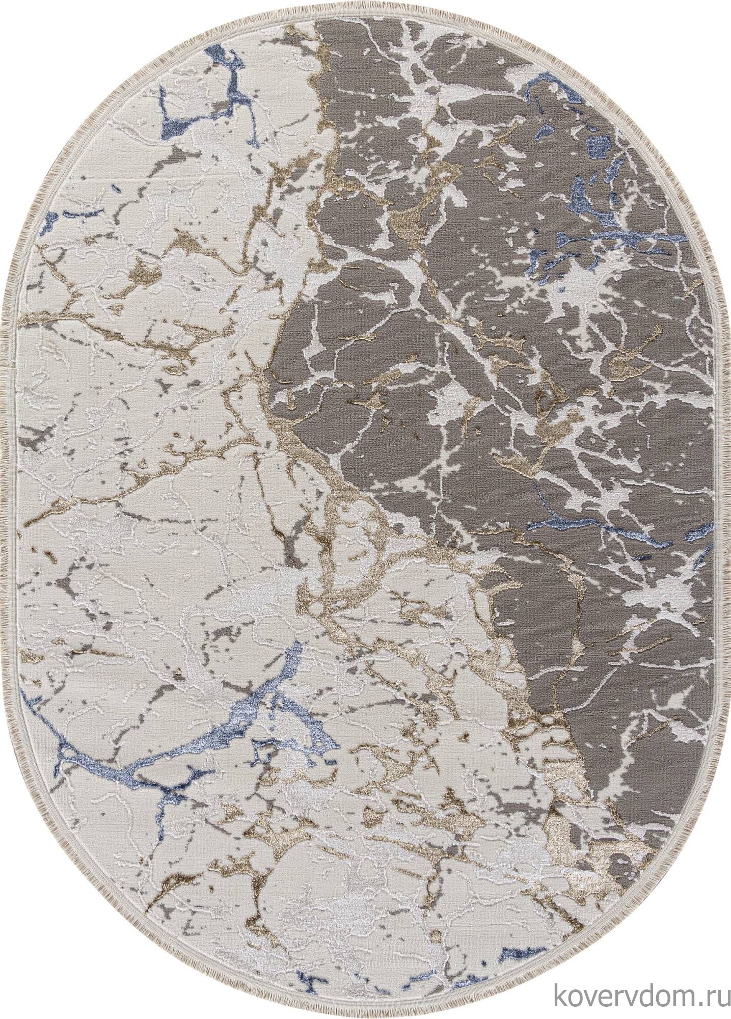 Ковер MOSSO 27231A GRY / BLUE Овал