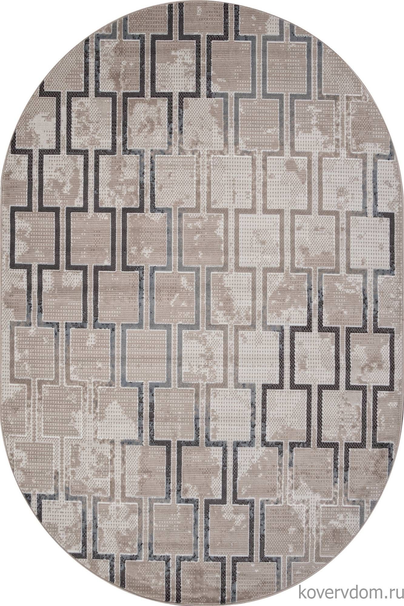 Ковер SIERRA F353 BEIGE-BLUE Овал