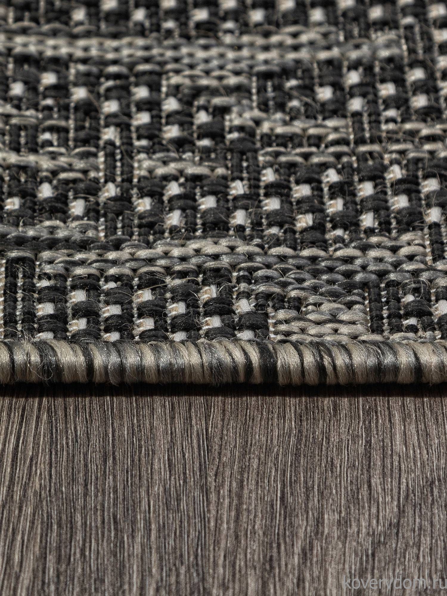 Ковер-циновка KAIR S136 BLACK-GRAY Овал