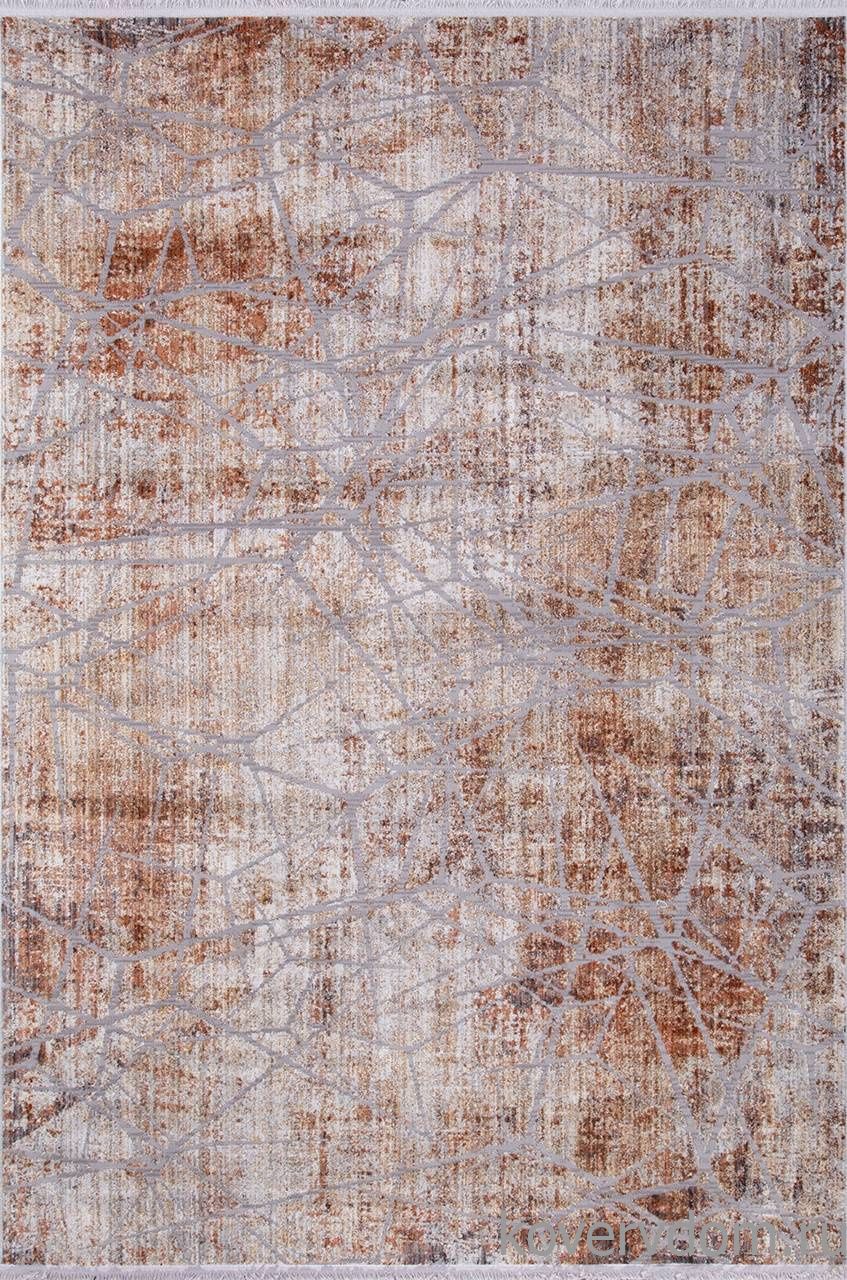 Ковер SEATTLE 03880A СЕРЫЙ / ТЕРРАКОТОВЫЙ