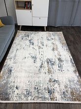 Ковер из Турции из бамбукового шелка DOKU 9347H BLUE / CREAM