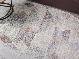 Пушистый ковер ZUMMA F257 ORANGE Овал