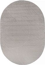 Ковер из полиэстера DIOS-A F410 LIGHT CREAM Овал