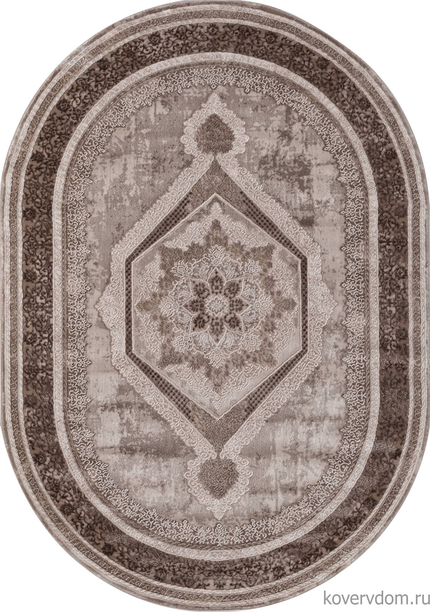 Ковер ARMINA 04037A BROWN / BROWN Овал